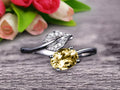 10k White Gold Moissanite Engagement Ring Q731