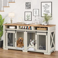 71" Dog Crate with 3 Storage Drawers & Removable Divider N237611
