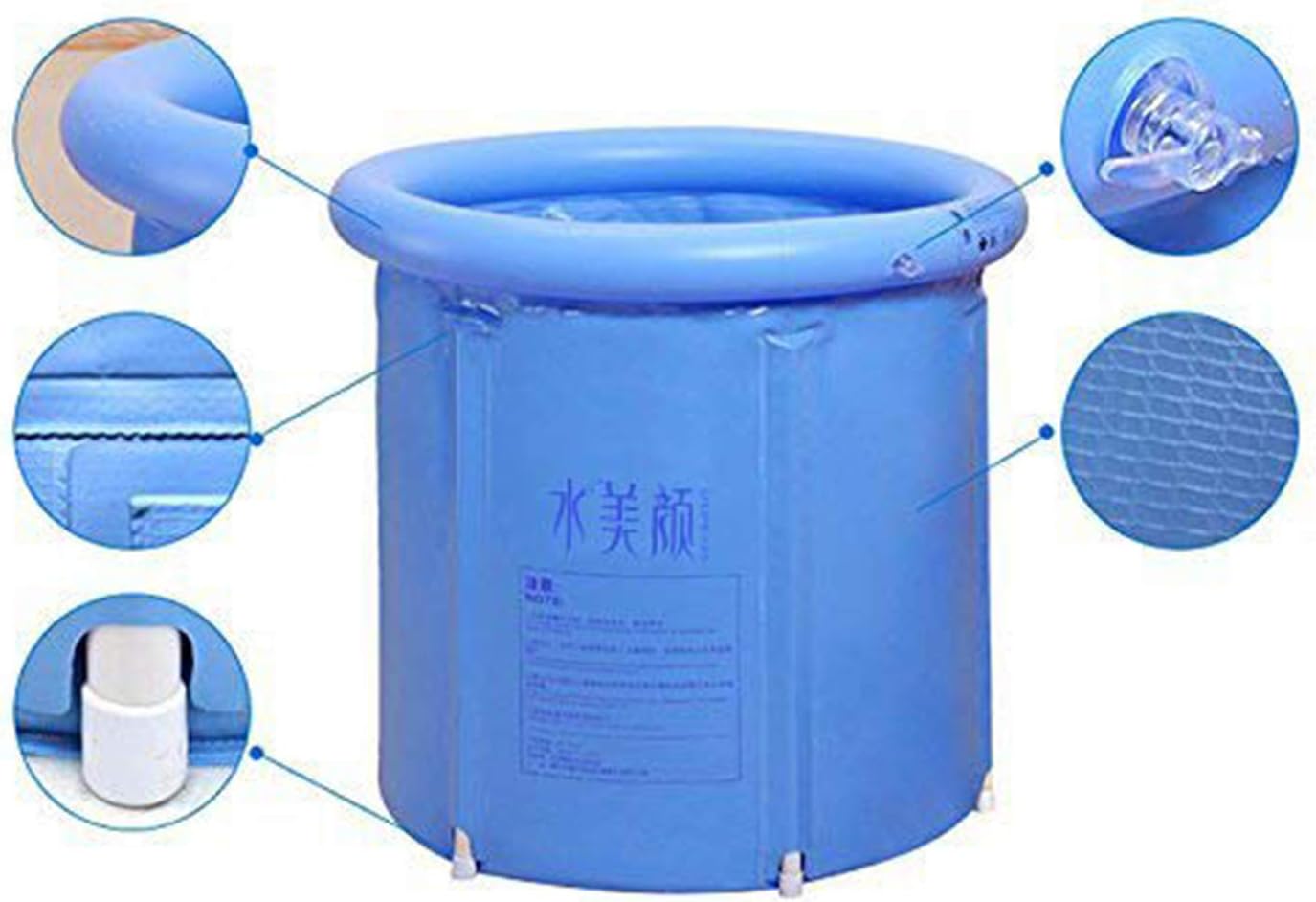 Blue Portable Plastic Folding Bathtub F220