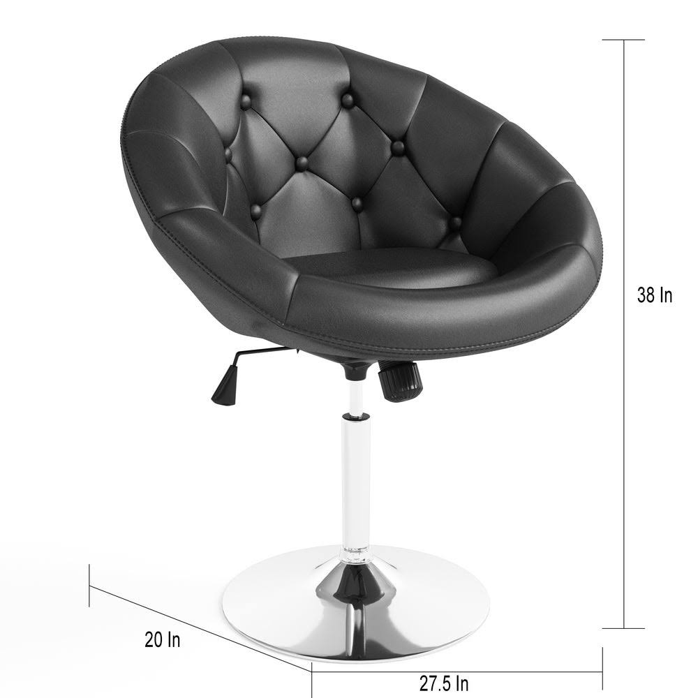 Purple Tufted Tilt Swivel Chair A3604