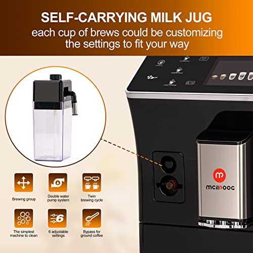Super Automatic Espresso Coffee Machine with Grinder and Milk Frother F4906