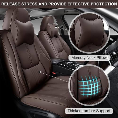 Black&Navy Waterproof Leather Car Seat Covers Full Set L807