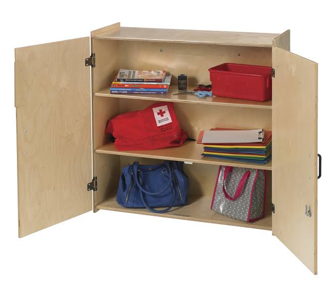Locking Wall-Storage Cabinet, 3 Shelves A78312