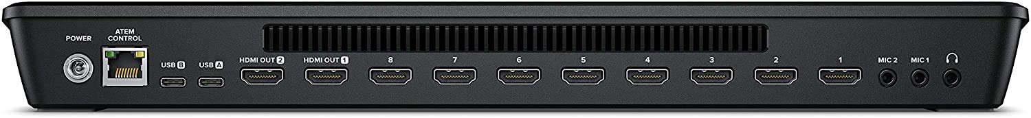 ATEM Mini Extreme HDMI ISO Live Stream Switcher Bundle with 6’ HDMI Cable, 7’ Cat5e Cable, and 5-Pack of Cable Ties Y32150