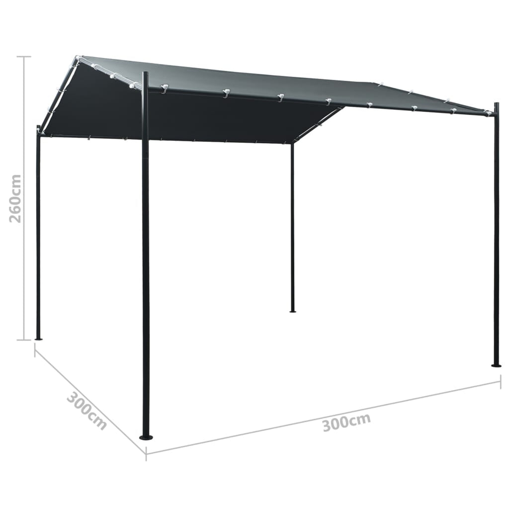 Steel Frame Sun Shade Canopy 9.8ft X 9.8ft Waterproof P9126