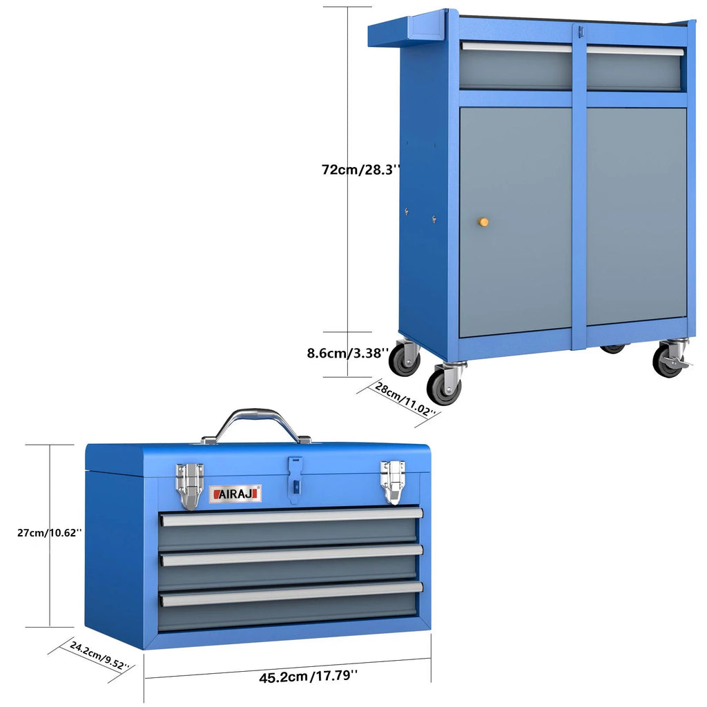 Trolly Tool Chest Rolling Tool Cabinet Detachable 4 Drawer with Adjustable Shelf Wheels M679