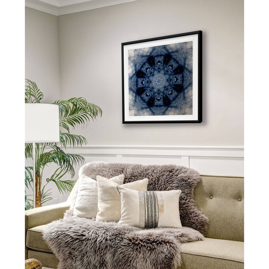 Indigo Framed Giclee Print 38x38 C7821