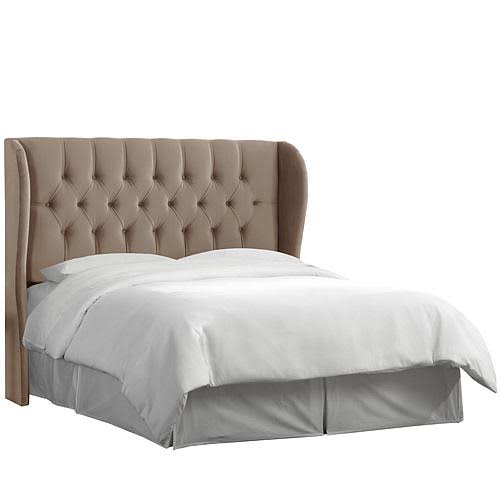 Brown Tufted Wingback Headboard California King F209550
