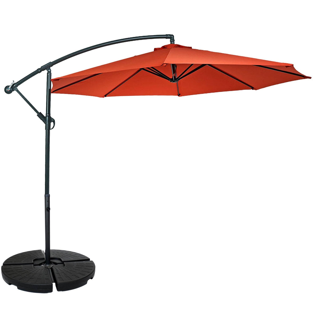 Black Cantilever Patio Umbrella Base Plate 4 Pk N377
