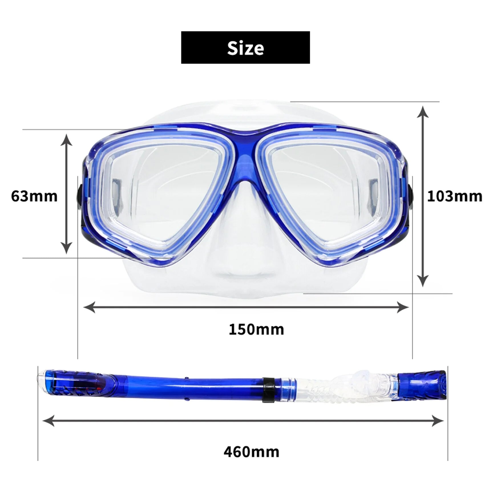 Myopia Snorkel Set Scuba Mask R3142