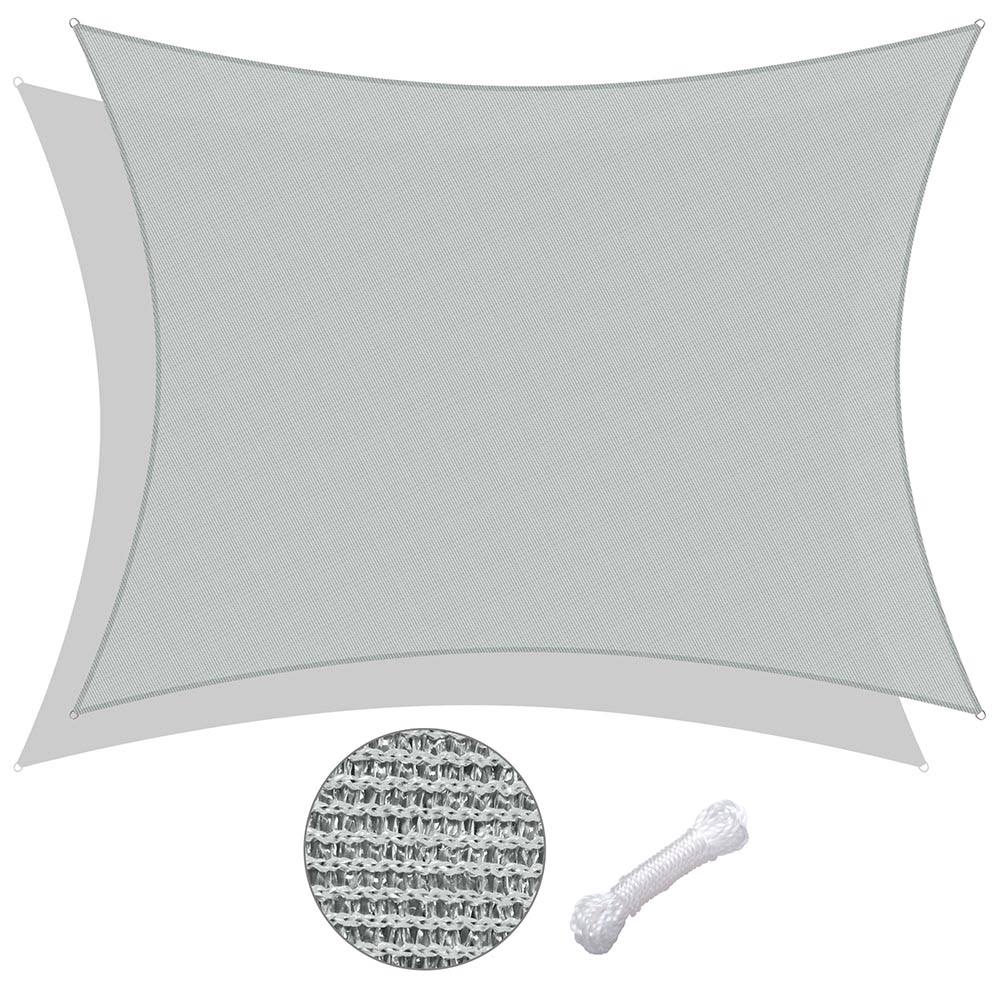 Gray Rectangle Sun Shade Canopy 20ftx23ft G658906