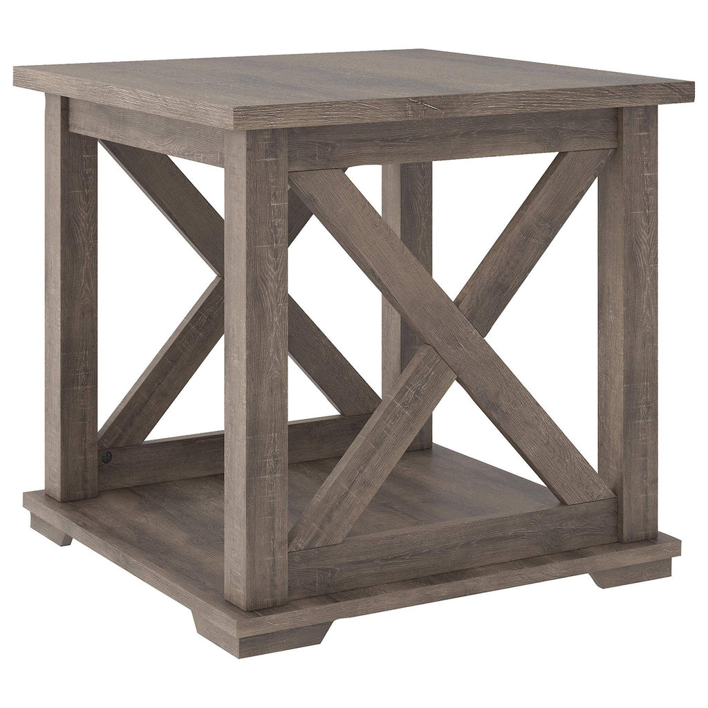 Gray Square End Table F952