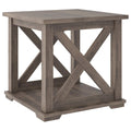 Gray Square End Table F952