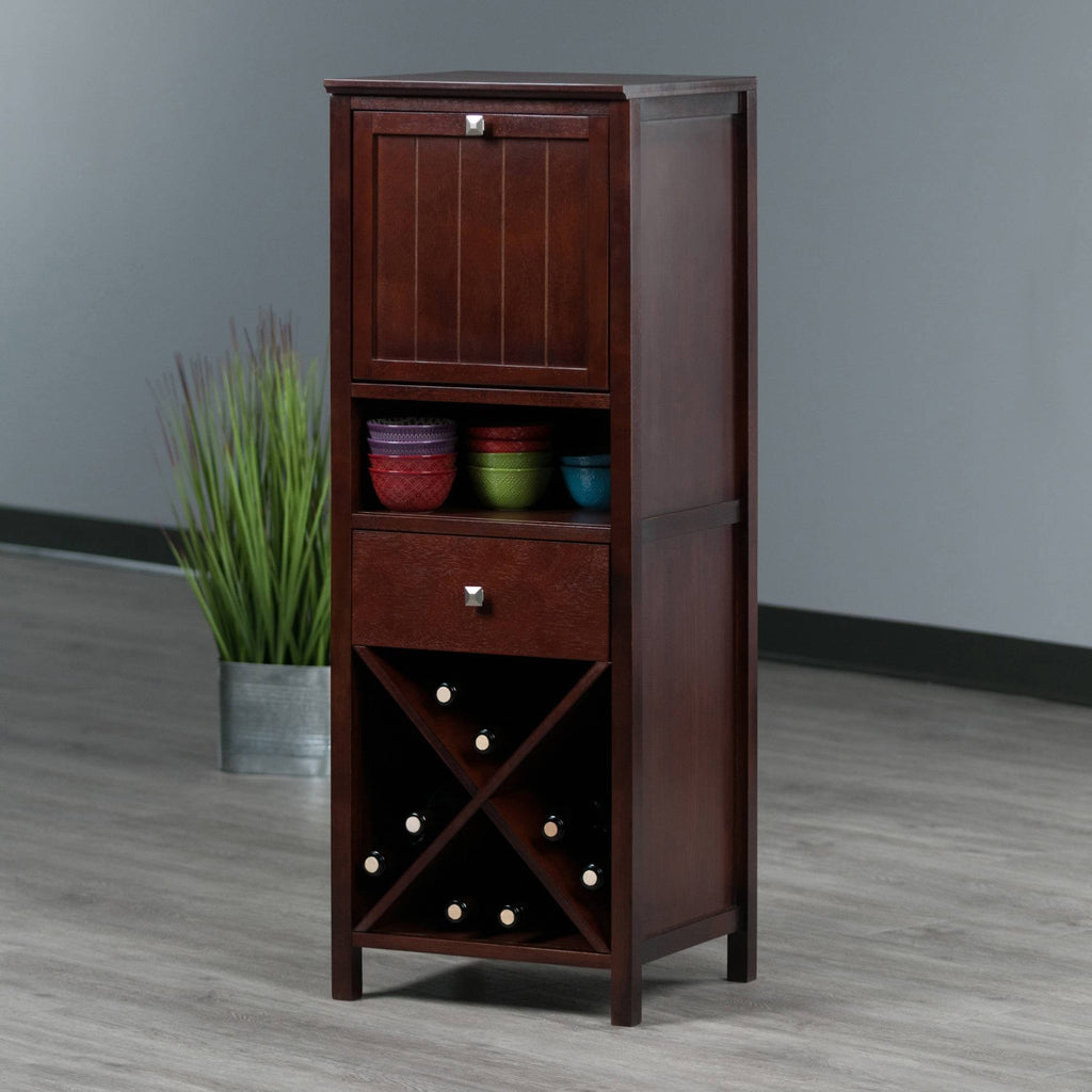 Walnut Brown 4-Section Cabinet T115