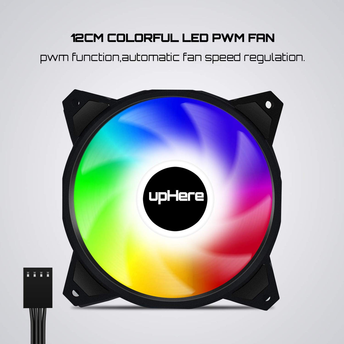 120mm 5V 3PIN Addressable RGB PWM Case Fan with Controller 5x120mm E3420