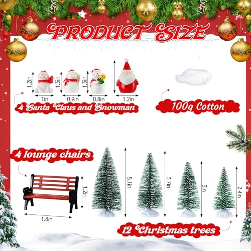 29 Pcs Ceramic Christmas Village Set with LED Houses R661