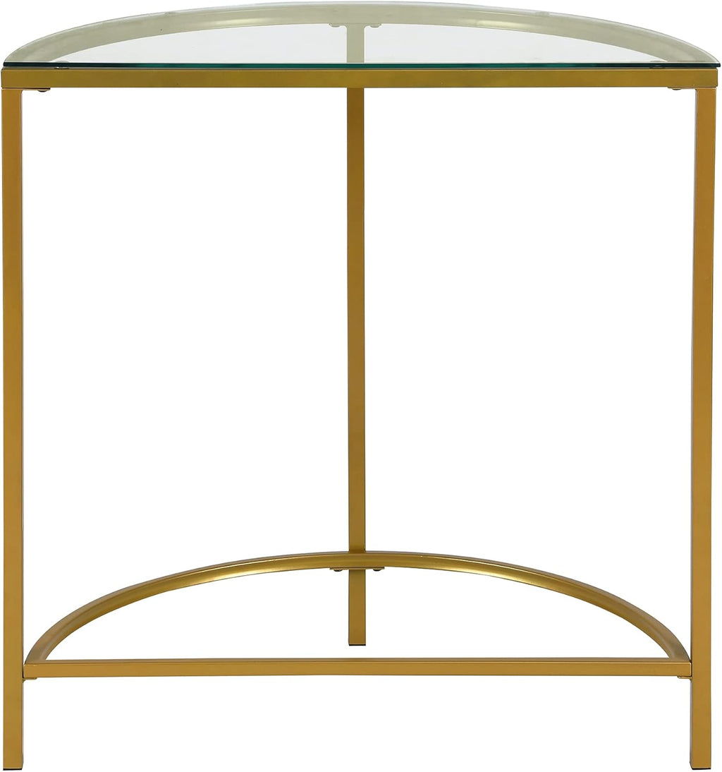 Gold Half Round Console Table Z457