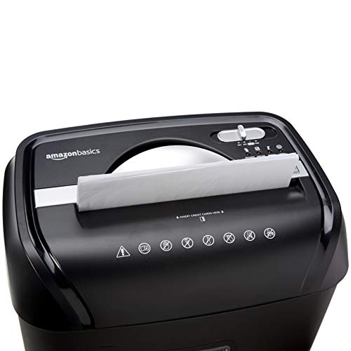12 Sheet Cross Cut Paper Shredder with 4.8 Gallon Bin, Black G319526