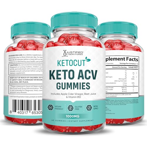Keto ACV Gummies 1000MG Apple Cider Vinegar with Pomegranate Beet Juice Powder B12 Vegan Non GMO 60 Gummies E28091