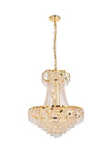 11 Light Gold Chandelier Clear Crystal J31549