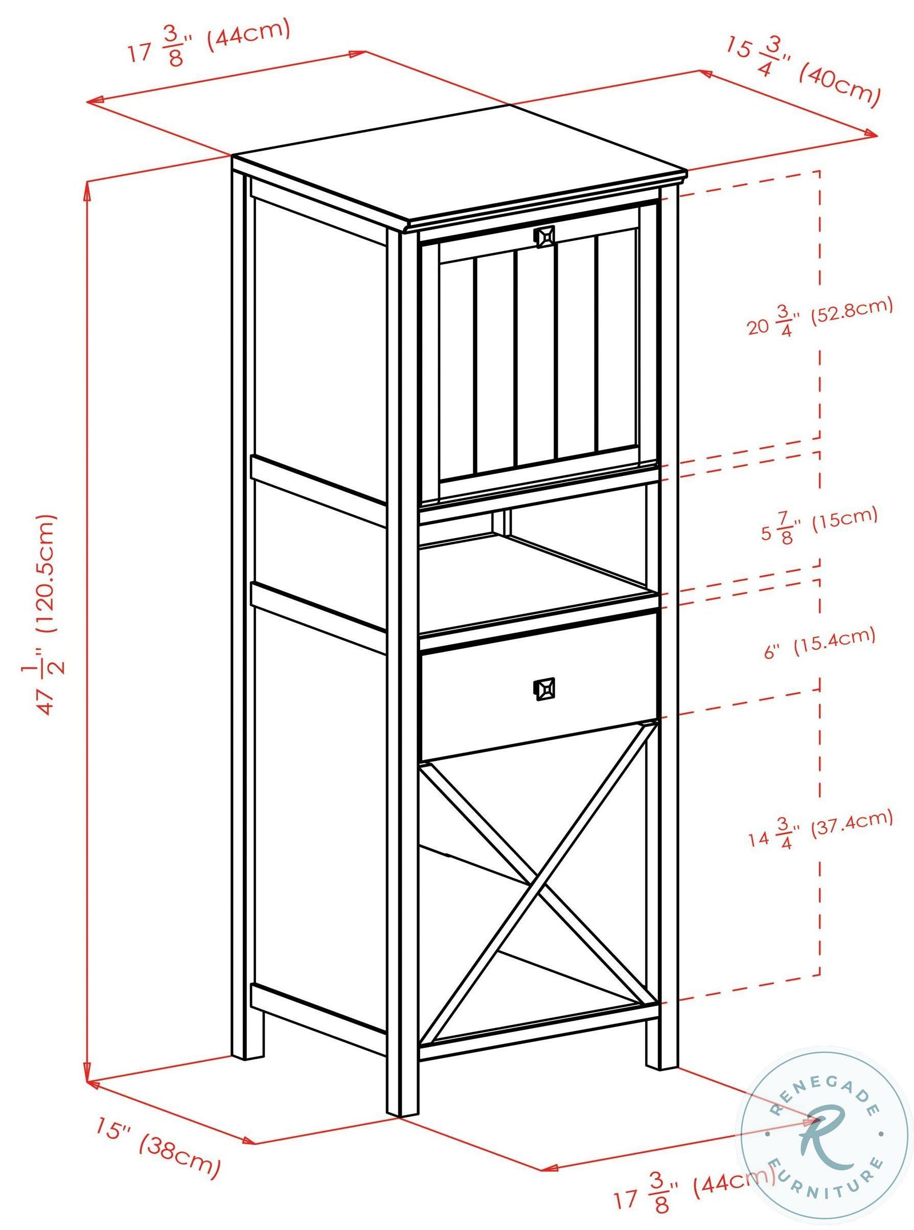 Walnut Brown 4-Section Cabinet T115