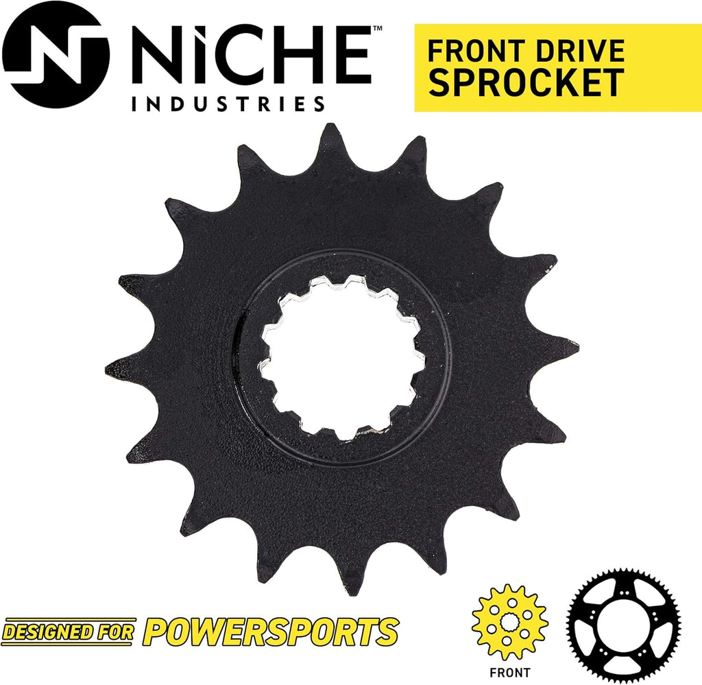 Drive Sprocket Chain Combo Front 16 Rear 40 Tooth 520NZ Standard 114 Links Pack of 2 T8421