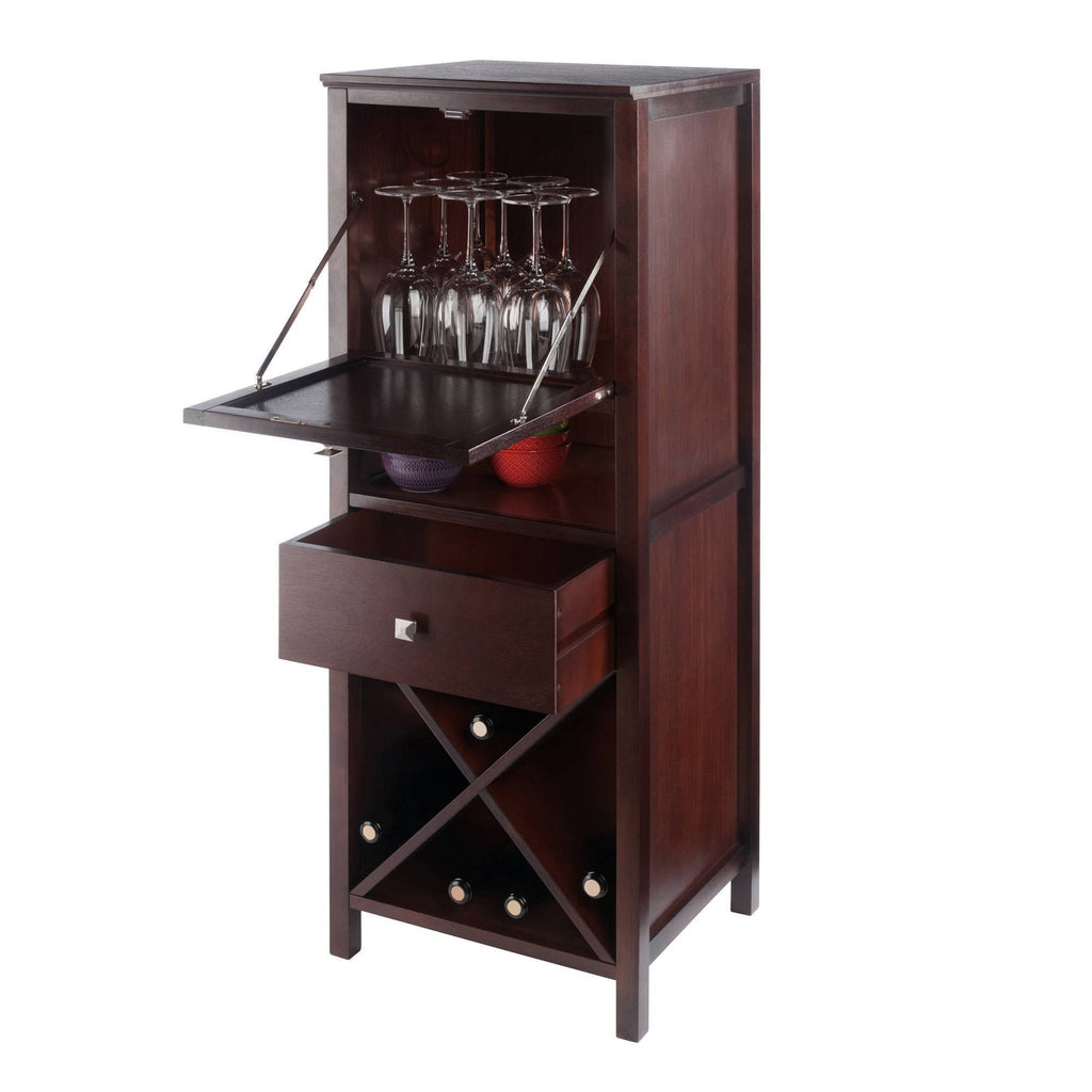 Walnut Brown 4-Section Cabinet T115