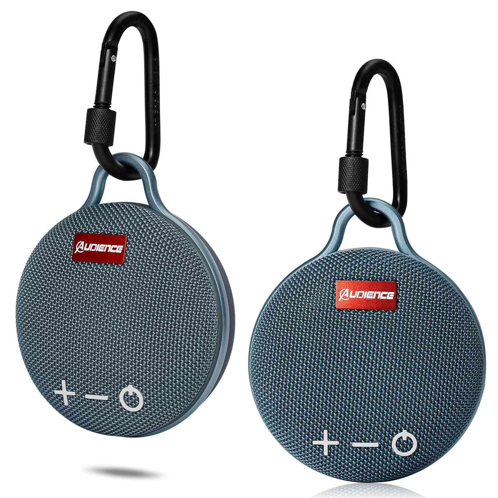 Blue 2 Pack Bluetooth Wireless Waterproof Speaker with Clip M86022
