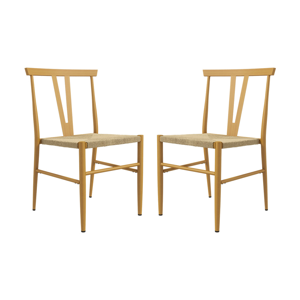 Natural Woven Rattan Dining Chair Set of 2 P2765