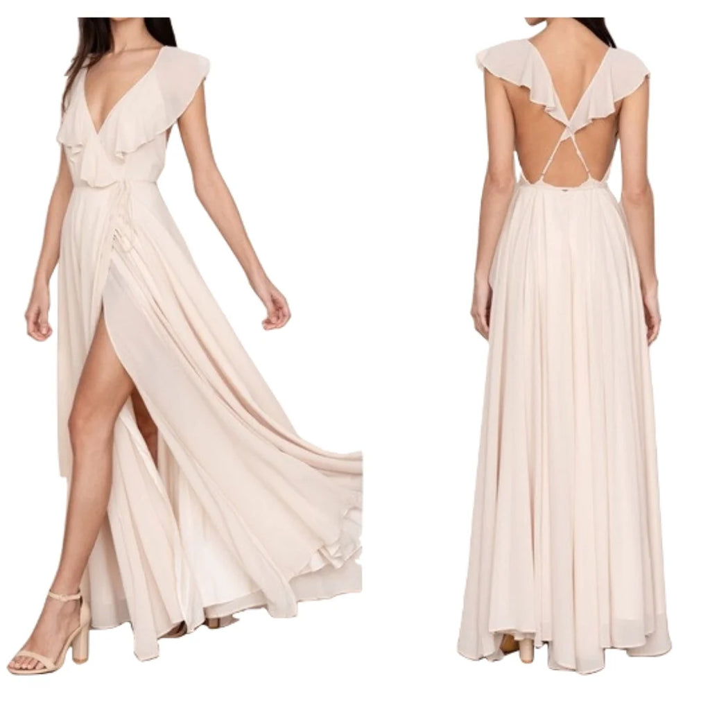 Beige Full Bloom Maxi Dress E4494