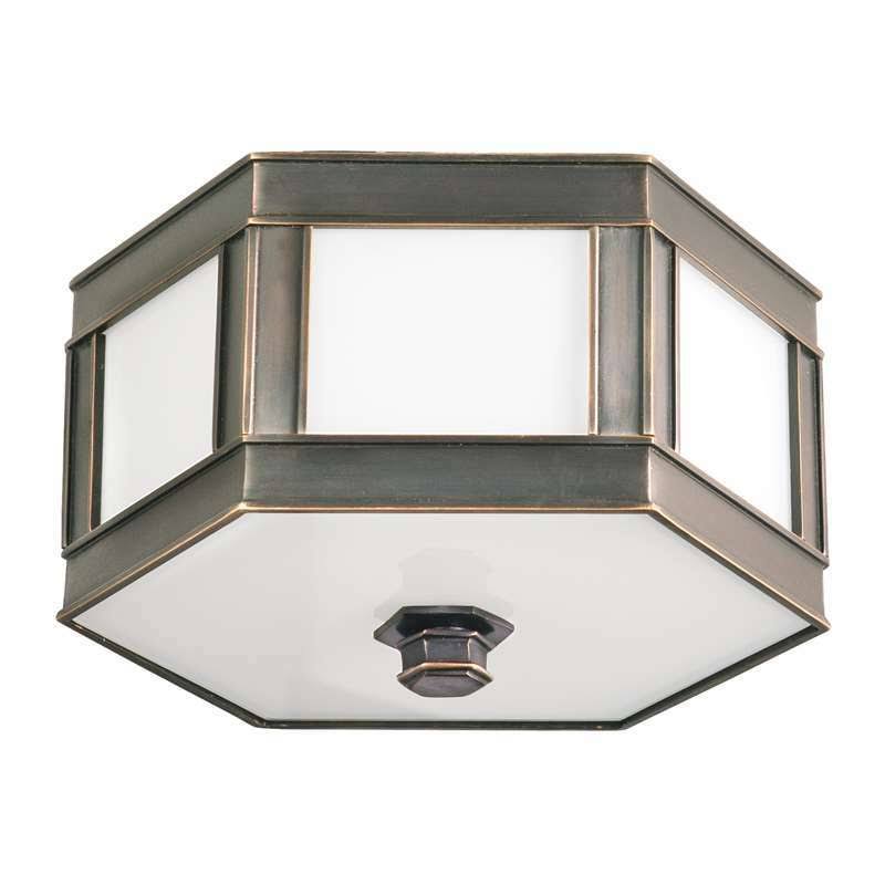 Aged Brass 2 Light Flush Mount X8947