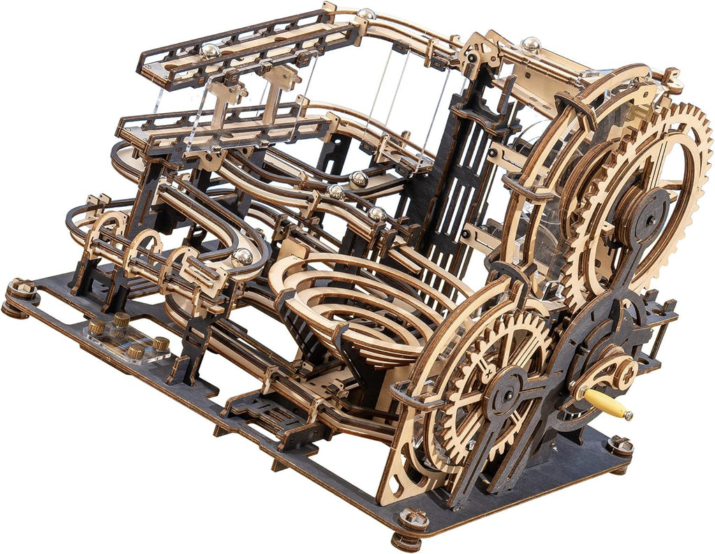 3D Wooden Puzzles Marble Run Chain Model Mechanical Building Kit (Night City) Pack of 2 C757