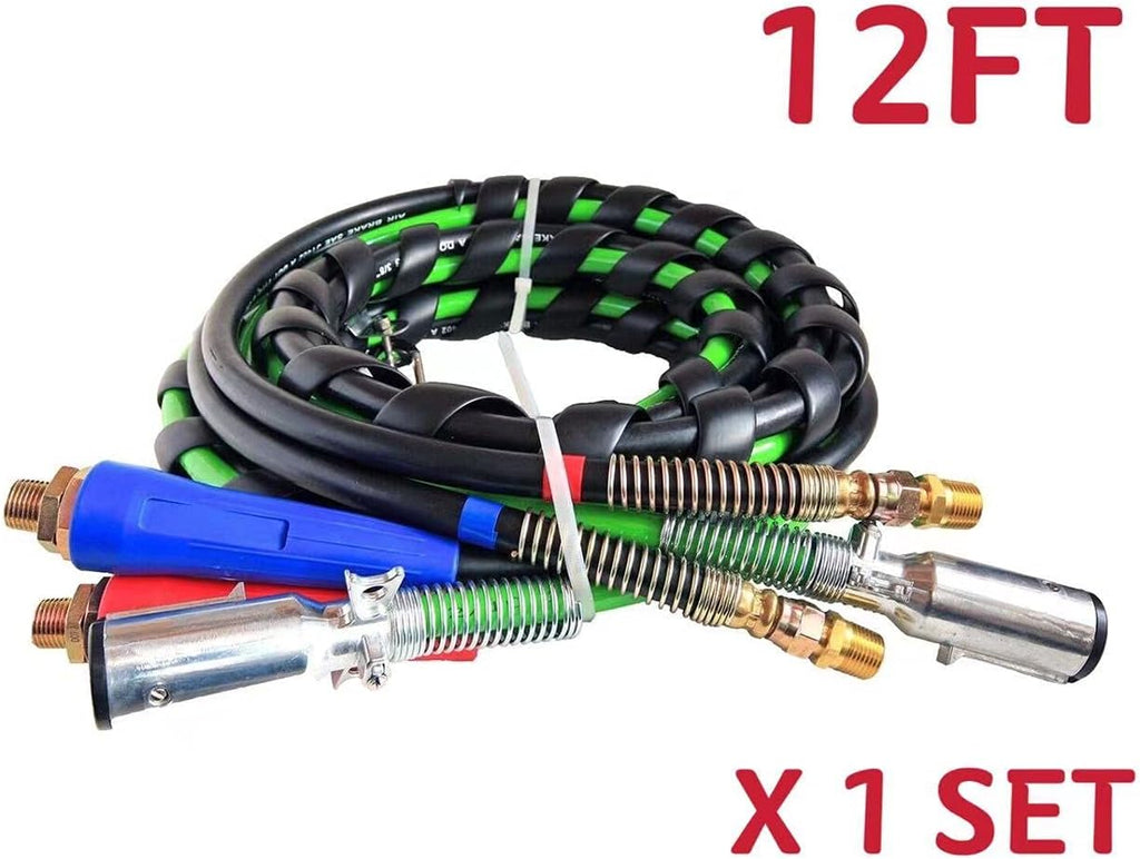 12 Ft 3-in-1 ABS Electrical and Rubber Air Line Hose Assemblies W486