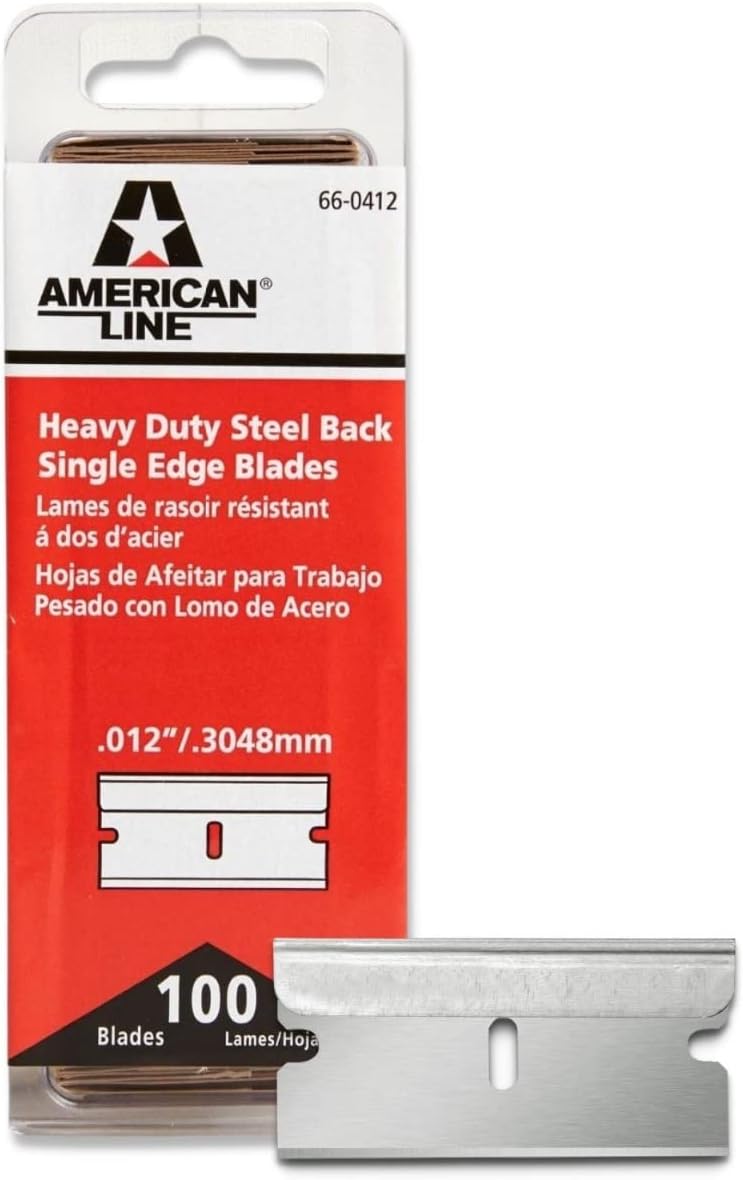 500-Pack 0.012 High Carbon Steel Single Edge Razor Blades V434