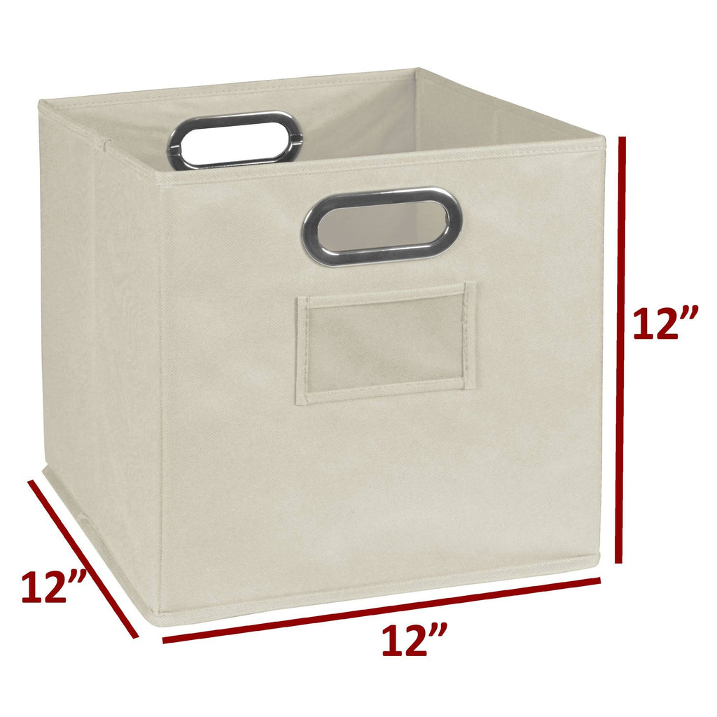 6 Cubes and 3 Canvas Bins Storage Set Truffle/Grey C46645