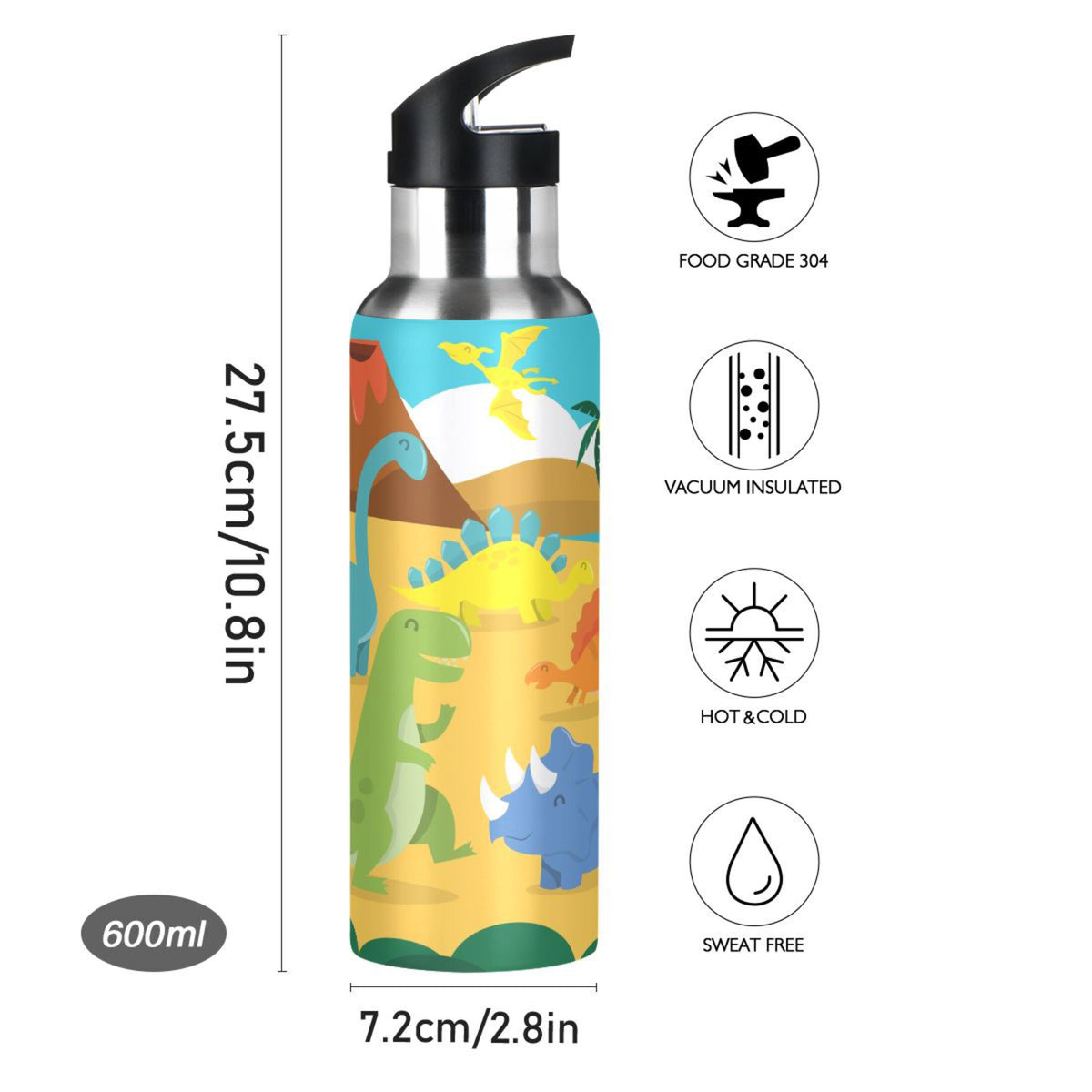 Stainless Steel Vacuum Insulated Water Bottle 20 OZ R463132