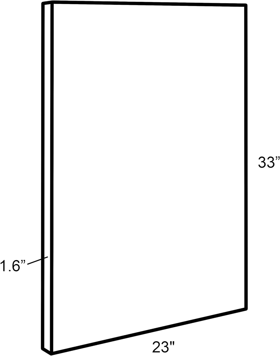 Framed Canvas Wall Art, 23x33 White N72561