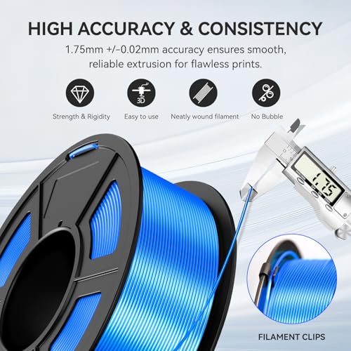 PLA Silk Filament Bundle Multicolor 1.75mm 250g Spool 8 Rolls 2kg A6410
