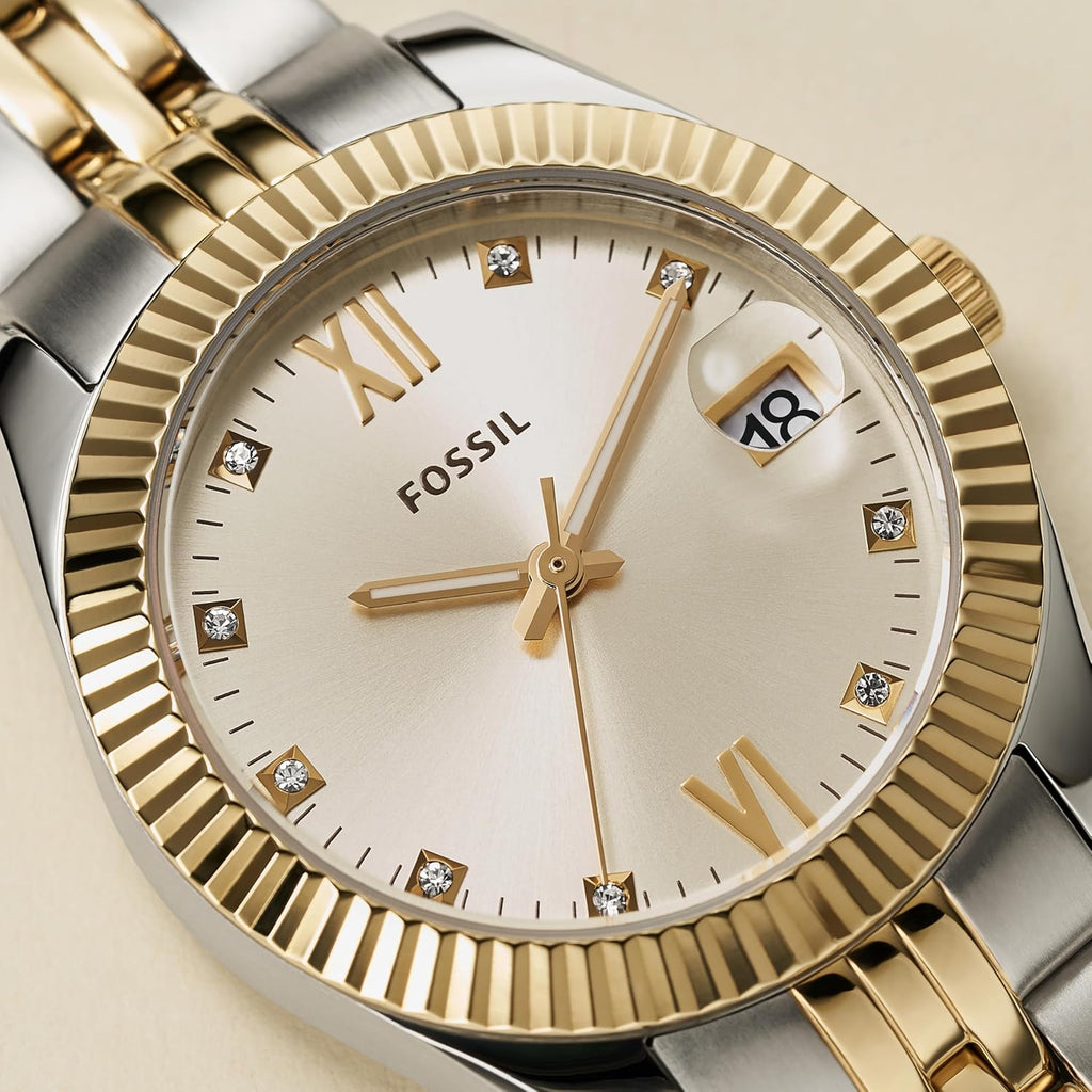 Gold Silver Stainless Steel Quartz Watch S2246