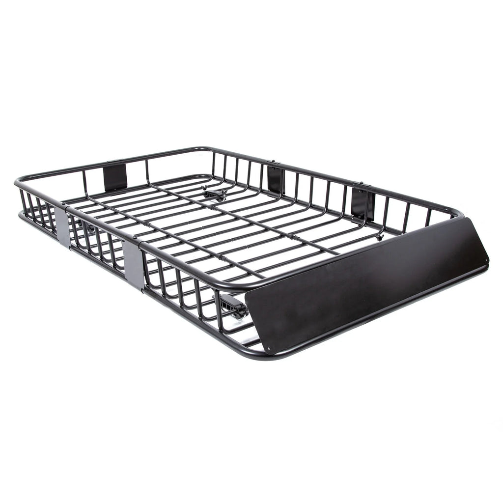 Black Roof Rack Cargo Carrier with Extension Luggage Basket V45522