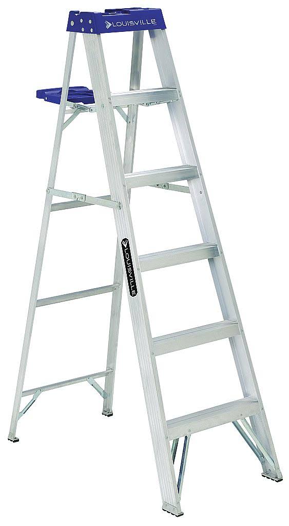 Aluminum Stepladder, 6 ft. H, 250 lb. Cap. Q765