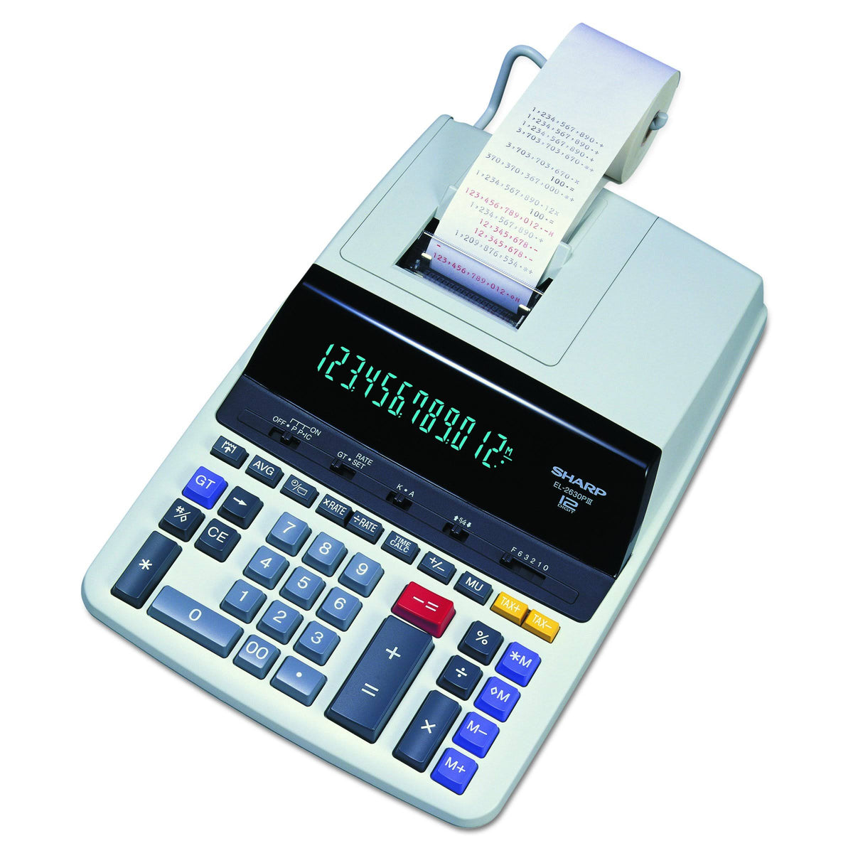 12 Digit Commercial Printing Calculator, 2-Color Black T500
