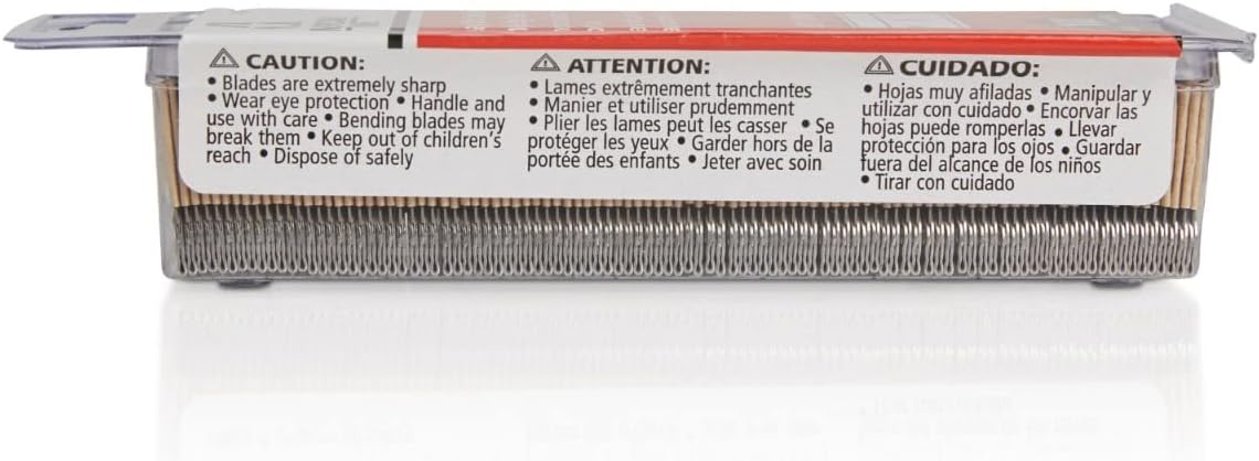 500-Pack 0.012 High Carbon Steel Single Edge Razor Blades V434