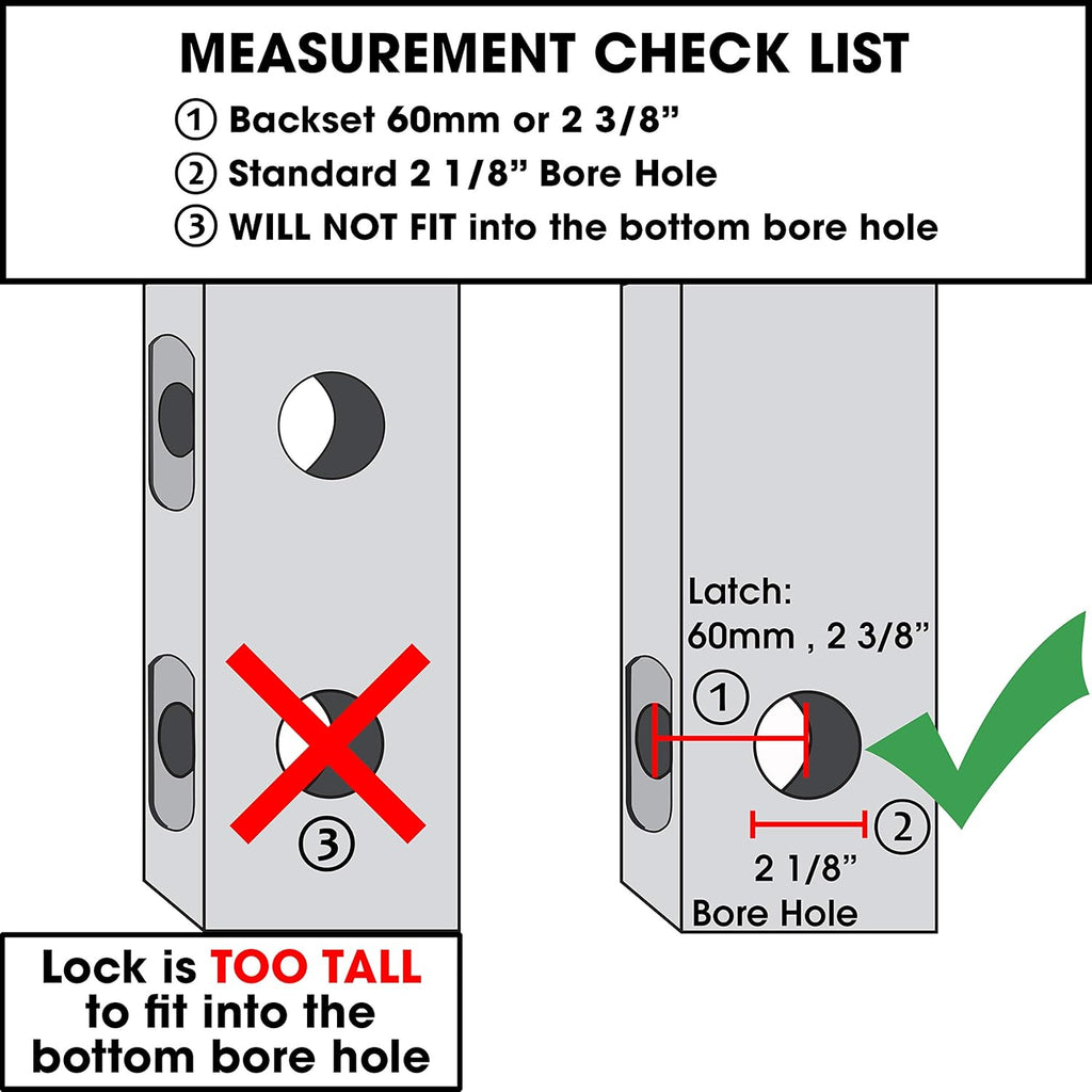 Mechanical Push Button Lever Lock, 60mm Backset, 13 Digit Keypad, Satin Chrome X910