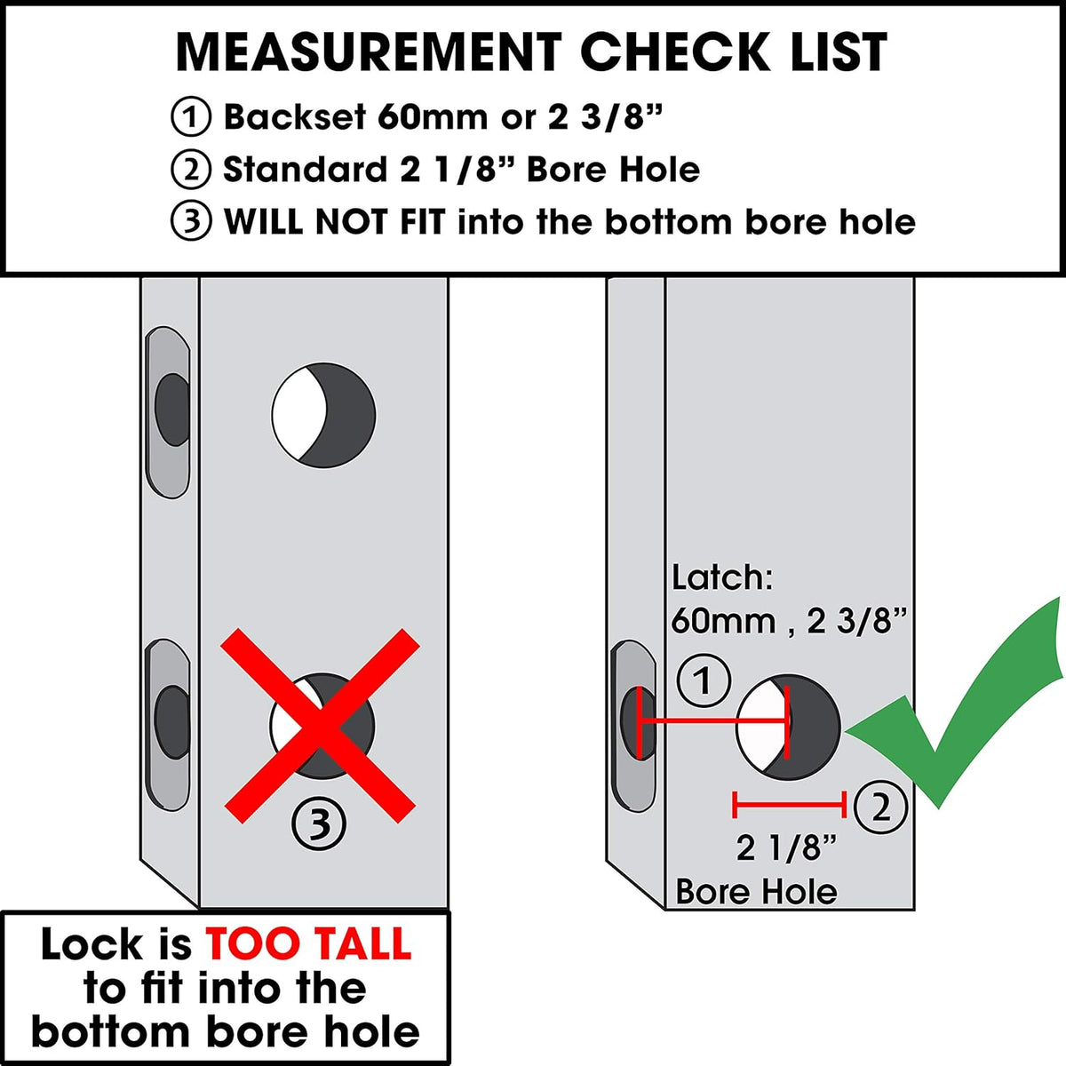 Mechanical Push Button Lever Lock, 60mm Backset, 13 Digit Keypad, Satin Chrome X910