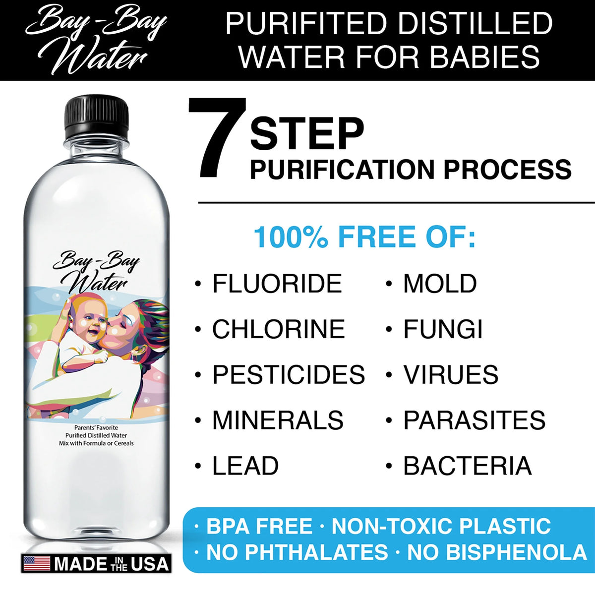 Fluoride Free Distilled Water 16.9 fl oz (12) H71855