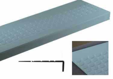 Rubber Stair Treads Roundel Round 12-1/4 in. x 60 in. 2x22 Hinged Square Nose F85895