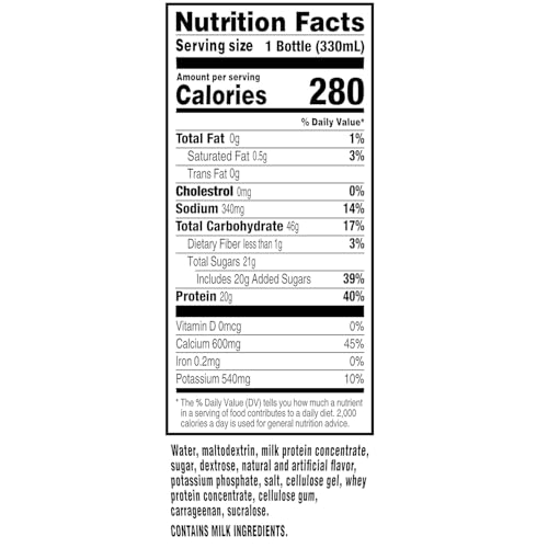 Chocolate Protein Shake, 20g Protein, 11.6 fl oz, Pack of 12 E53958