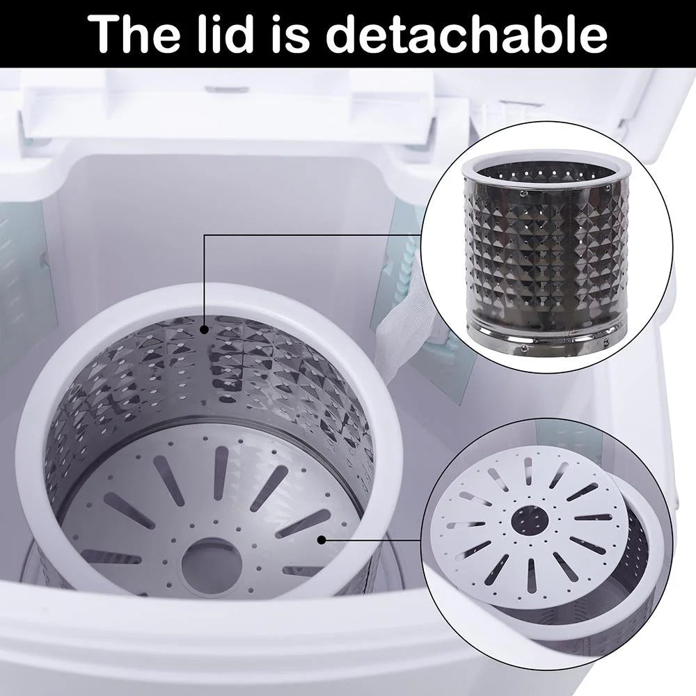 10lbs Portable Mini Washing Machine with Drain Pump L405369