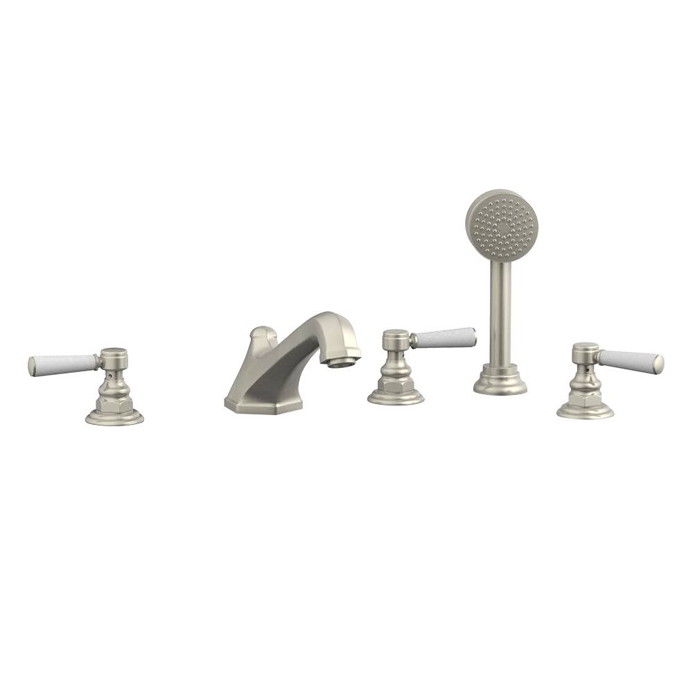 Hex Traditional Widespread Roman Tub Faucet with Handshower S4093